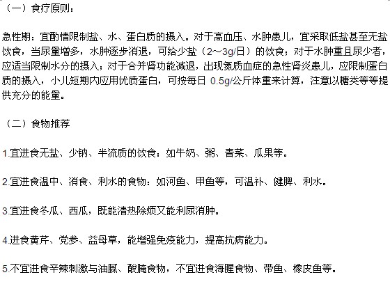 小兒腎炎主要可以通過哪些食物進(jìn)行治療？
