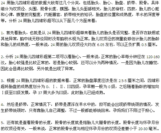 懷孕24周胎兒四維彩超相關(guān)知識(shí)介紹