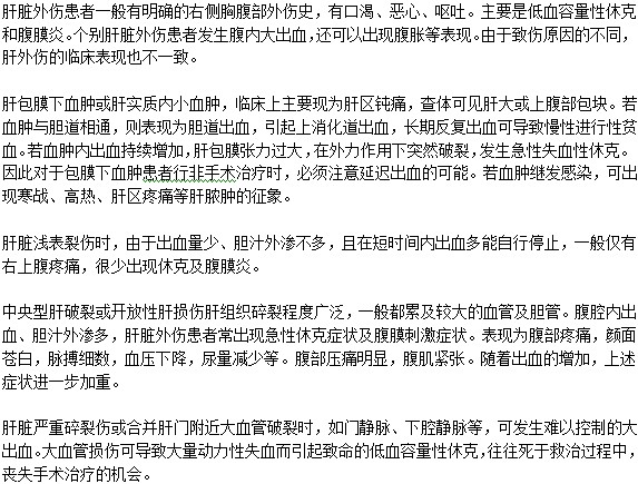 肝臟受損不同各種表現都有什么