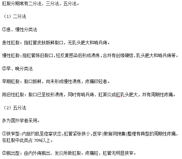 肛裂分幾個(gè)時(shí)期？如何分期？