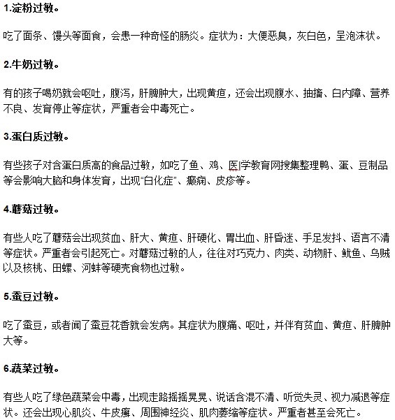 日常飲食中要注意以下常見的皮膚過敏源