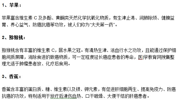 哪些水果對(duì)肝癌患者治療有幫助？