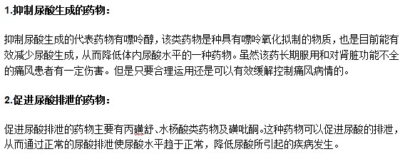 痛風(fēng)病人臨床上常用的藥物有哪些？