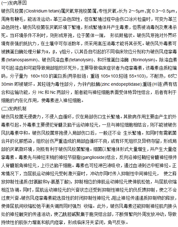 破傷風(fēng)的發(fā)病原理與發(fā)病機制是什么？