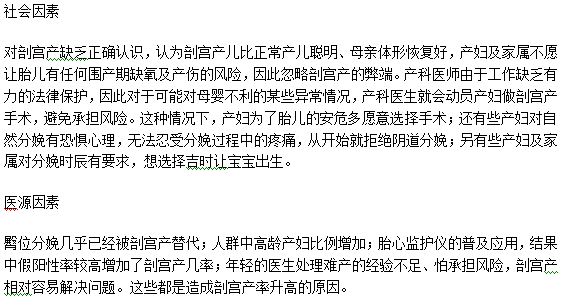 剖腹產(chǎn)率越來(lái)越高的原因是什么？