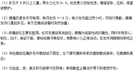 五種常見的關(guān)于小兒腹痛的發(fā)病特點介紹