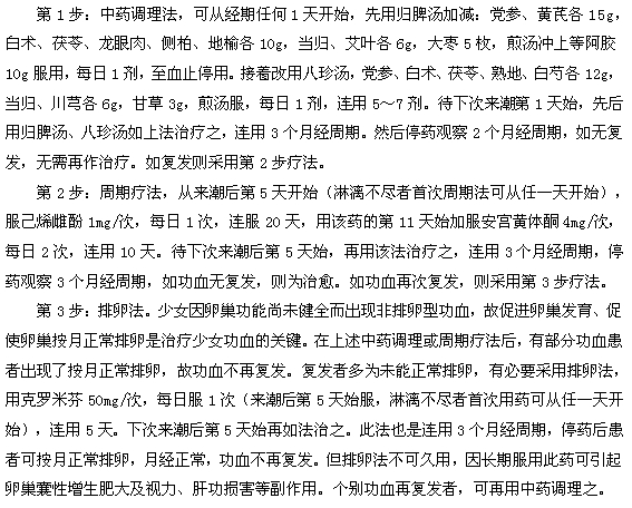 年輕女性發(fā)生功能性子宮出血后應該如何治療？