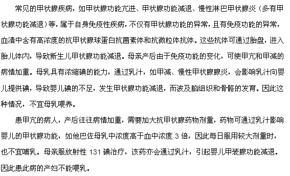 女性患了甲亢能哺乳嗎？