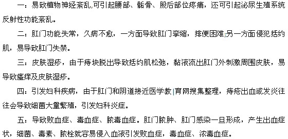 痔瘡的危害都有什么呢？