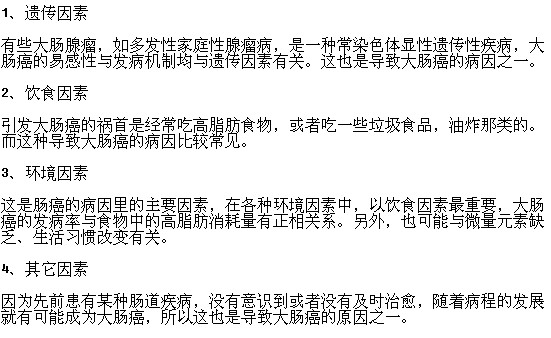 誘發(fā)腸癌有哪些常見(jiàn)病因？
