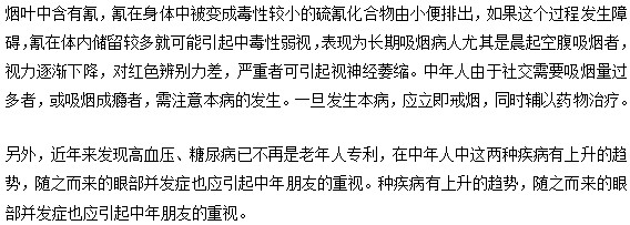 你知道什么是煙中毒性弱視嗎？