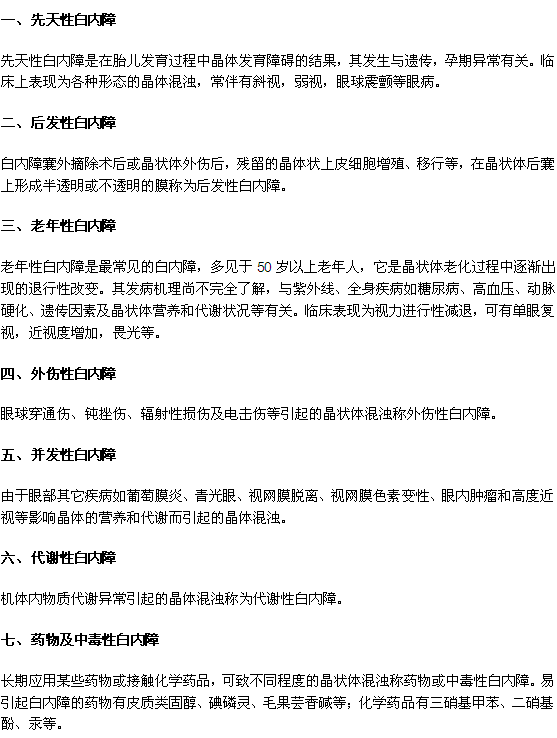 白內障的家族成員