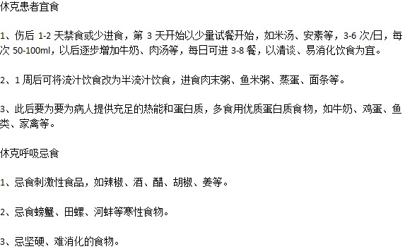 對休克患者有哪些適宜及禁忌食物
