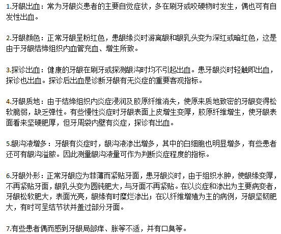 日常生活中牙齦炎常見的主要癥狀有哪些？