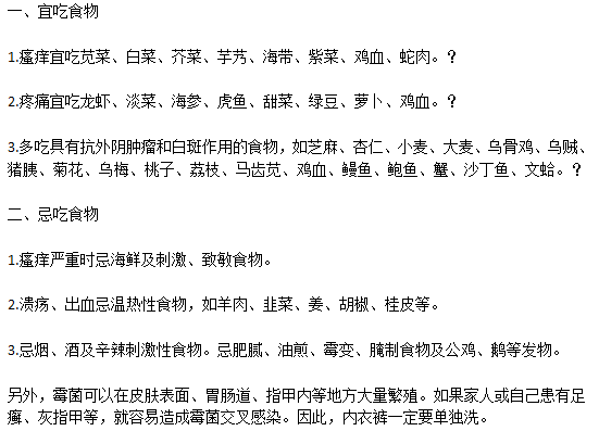 日常生活中陰道炎患者的飲食宜忌分別是什么？
