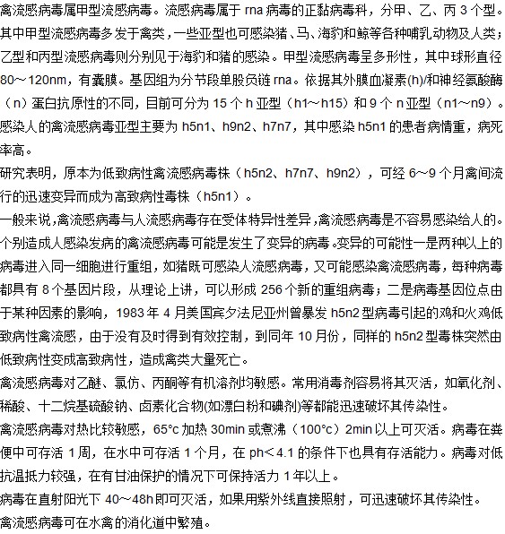 這些與禽流感病毒的相關(guān)知識(shí)你知道嗎？