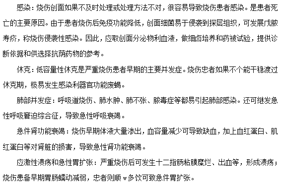 燒傷常見(jiàn)的五大并發(fā)癥