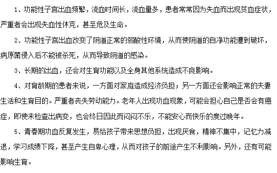 功能性子宮出血會(huì)導(dǎo)致貧血嗎？