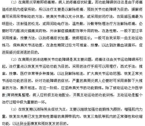 肩周炎的治療措施都有哪些？