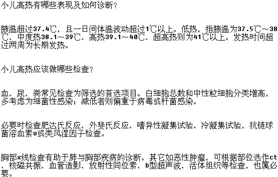 小兒發(fā)燒的癥狀表現(xiàn)及診斷方法有哪些？