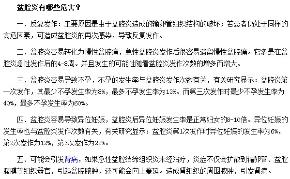 盆腔炎對(duì)女性的危害到底有多大