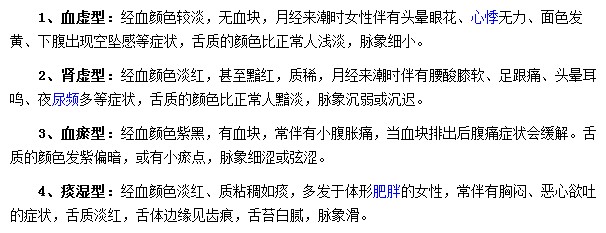 在中醫(yī)上月經(jīng)量少可分為哪些類型？