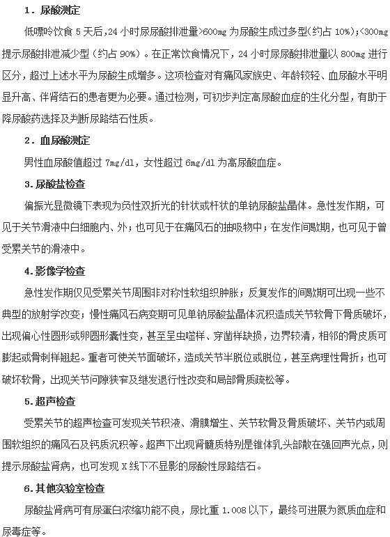 如果懷疑痛風(fēng)需要接受哪些檢查進(jìn)行確診？