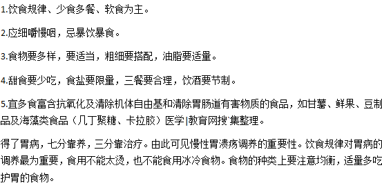 慢性胃潰瘍應(yīng)該怎么養(yǎng)？