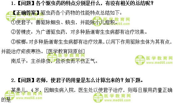 醫(yī)學(xué)教育網(wǎng)初級中藥師：《答疑周刊》2018年第45期