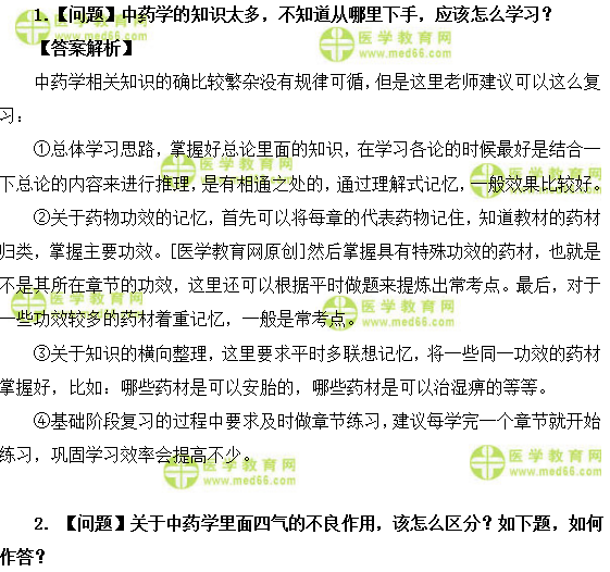 醫(yī)學(xué)教育網(wǎng)初級中藥士：《答疑周刊》2018年第2期