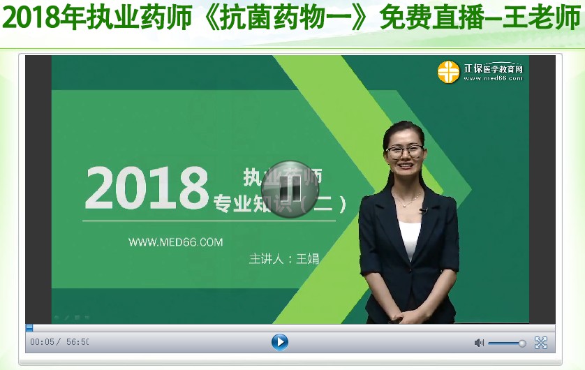 執(zhí)業(yè)藥師《抗菌藥物》知識點--視頻動畫幫忙記得更牢固！