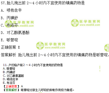 醫(yī)學(xué)教育網(wǎng)課程vs2018年臨床執(zhí)業(yè)醫(yī)師模擬試題第三單元對比（4）