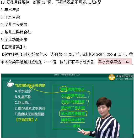 醫(yī)學(xué)教育網(wǎng)課程vs2018年臨床執(zhí)業(yè)醫(yī)師試題圖文對比第四單元（2）