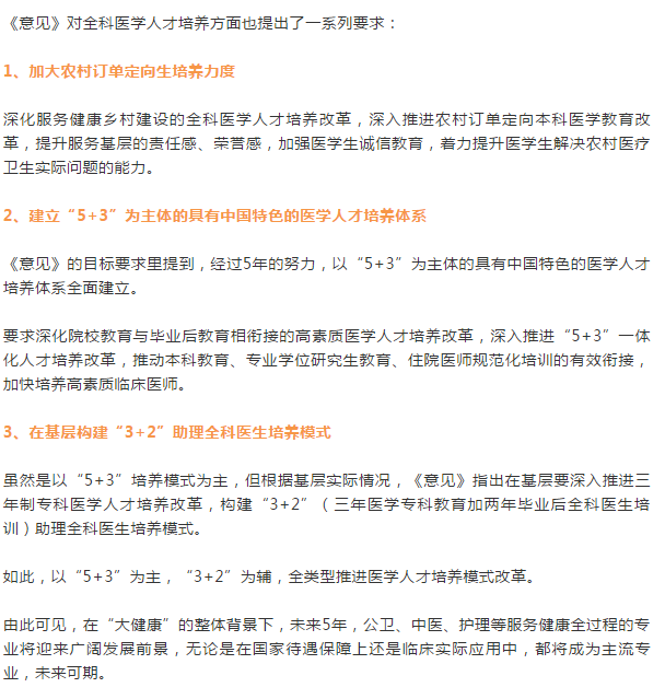 【醫(yī)學(xué)專業(yè)推薦】三大部門聯(lián)合發(fā)文，這7大醫(yī)學(xué)專業(yè)要火了！