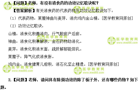 醫(yī)學(xué)教育網(wǎng)初級中藥師：《答疑周刊》2019年第24期