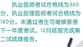 官方2018年臨床助理醫(yī)師二試考試分?jǐn)?shù)線已經(jīng)正式公布！