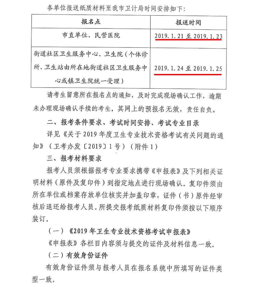2019年衛(wèi)生資格考試廣東興寧考點現(xiàn)場確認(rèn)時間