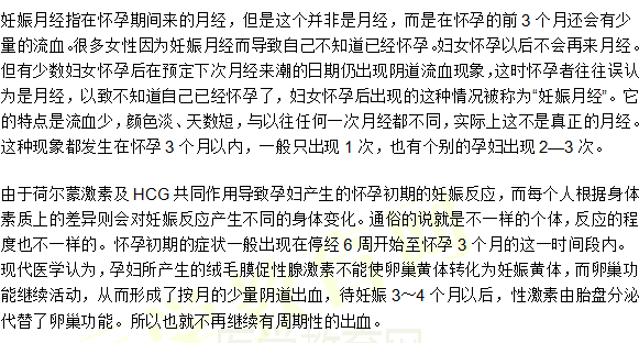 妊娠月經