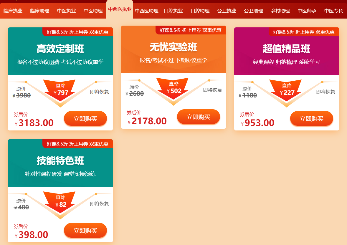 中西折后價