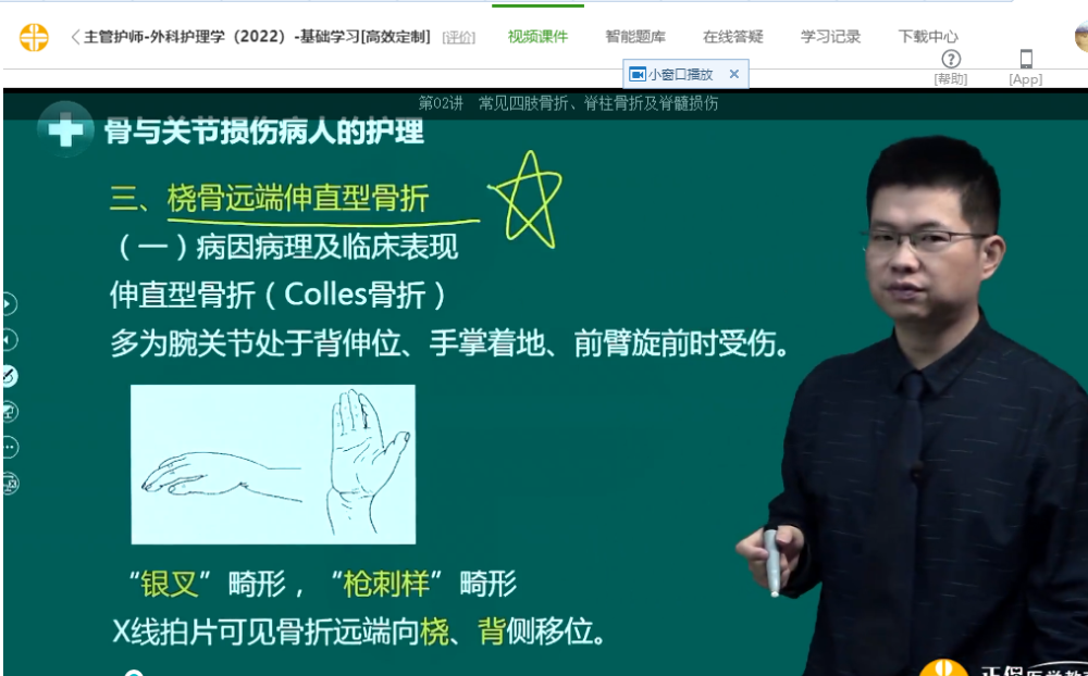 橈骨遠端伸直型骨折的診斷依據