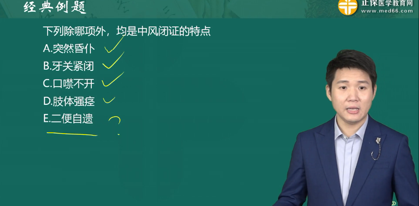 下列除哪項(xiàng)外，均是中風(fēng)閉證的特點(diǎn)