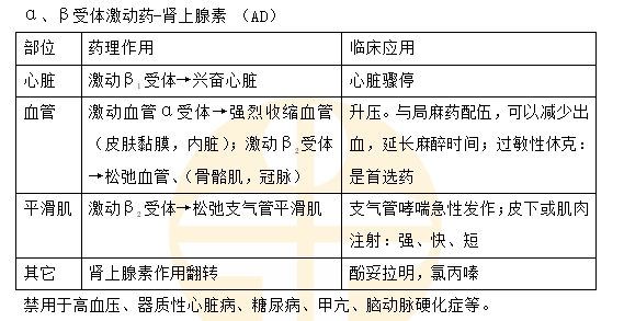 a、β受體激動(dòng)藥-腎上腺素（AD）
