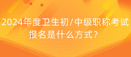 2024年度衛(wèi)生初中級(jí)職稱考試報(bào)名是什么方式？