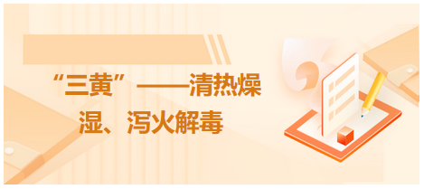 “三黃”——清熱燥濕、瀉火解毒