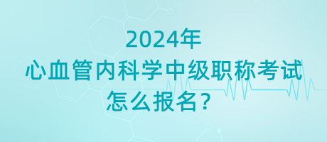 2024年心血管內(nèi)科學(xué)中級(jí)職稱考試怎么報(bào)名？