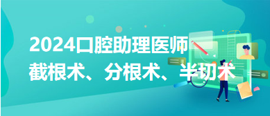 口腔助理醫(yī)師筆試考點：牙周病學(xué)—截根術(shù)、分根術(shù)、半切術(shù)